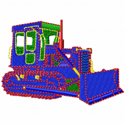 Bull Dozer Embroidery Design 4 Bull Dozer Embroidery Design 4